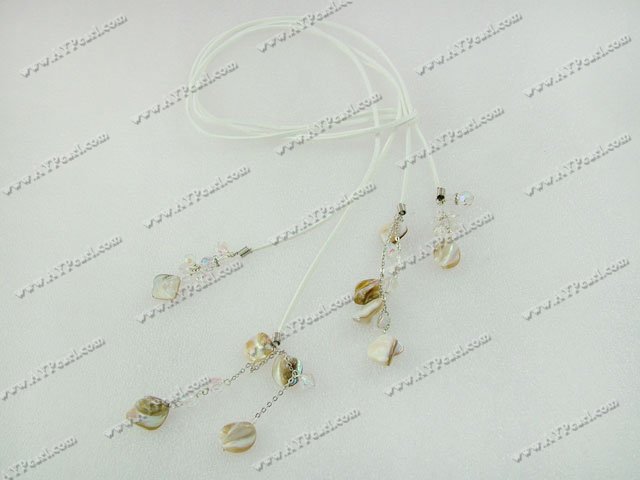 crystal shell necklace