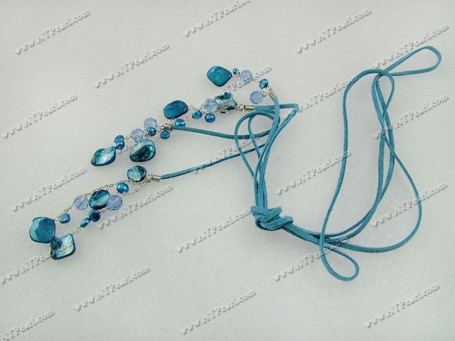 perla de cristal coajă colier
