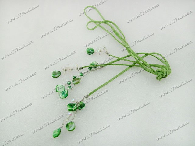 pearl crystal shell necklace