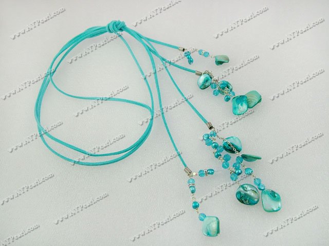 collier de perles de cristal shell