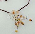 agate flower necklace