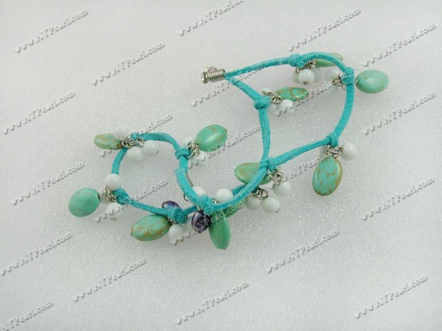 Turquoise Jewelry Wholesale-white porcelain turquoise bracelet
