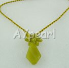 Wholesale Gemstone Necklace-olive jade necklace