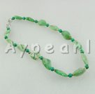 Wholesale green stone necklace