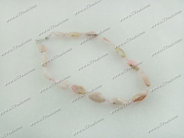 pink stone necklace