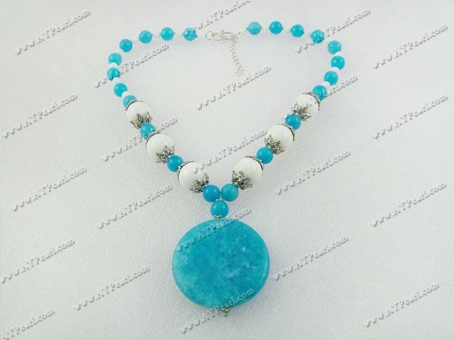 cyanite porcelain necklace