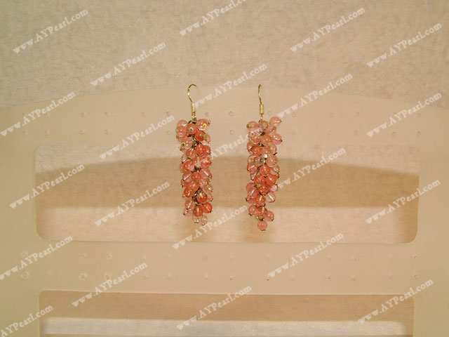 Cherry quartz earring
