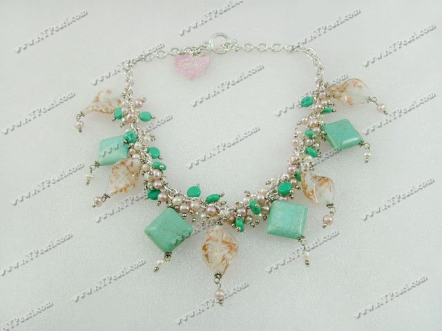 Wholesale Pearl Jewelry-pearl turquoise necklace