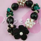 pearl black agate bracelet