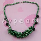 Wholesale pearl black crystal necklace