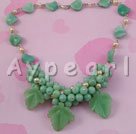 Wholesale Gemstone Necklace-Amazon stone pearl necklace