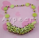 lemon stone garnet necklace