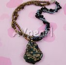 pearl tiger eye black stone necklace