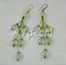 Wholesale earring-Green rutilated quartz earrings