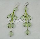 Wholesale Green rutilated quartz earrings