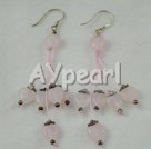 Wholesale rose quartz earrings