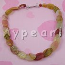 3-color jade leaves necklace