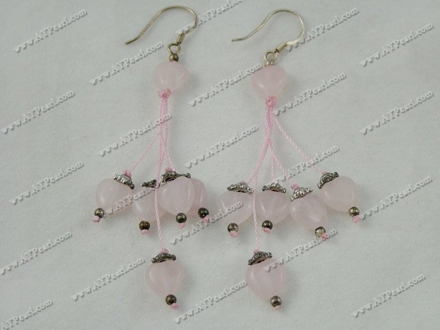 rose quartz earrings