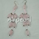 Wholesale Gemstone Earrings-rose quartz earrings