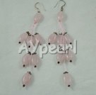 Boucles d'oreilles quartz rose