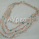 agate white crystal necklace
