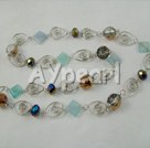 Wholesale colorful manmade crystal agate necklace