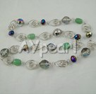 colorful manmade crystal necklace