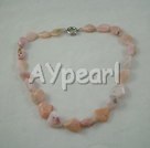 Wholesale pink stone necklace