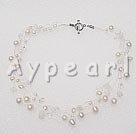 pearl crystal necklace