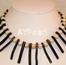 black coral pearl necklace
