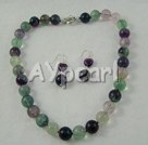 Wholesale Set Jewelry-Rainbow fluorite set