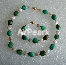 Wholesale Set Jewelry-Turquoise pearl set