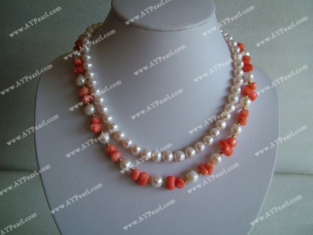 pearl coral necklace