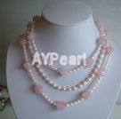 pearl Rose quartz necklace helmi ruusukvartsi kaulakoru