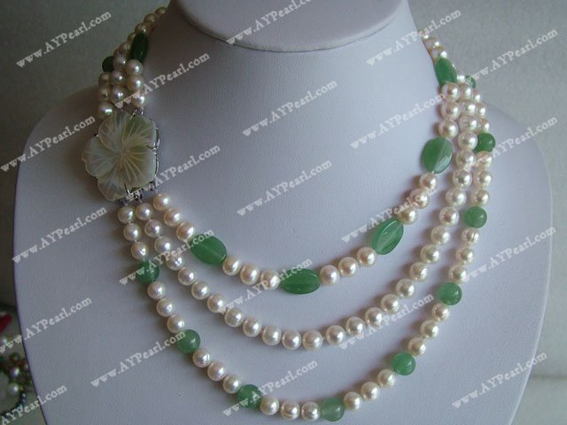 aventurine pearl necklace