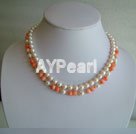 Wholesale pearl coral necklace