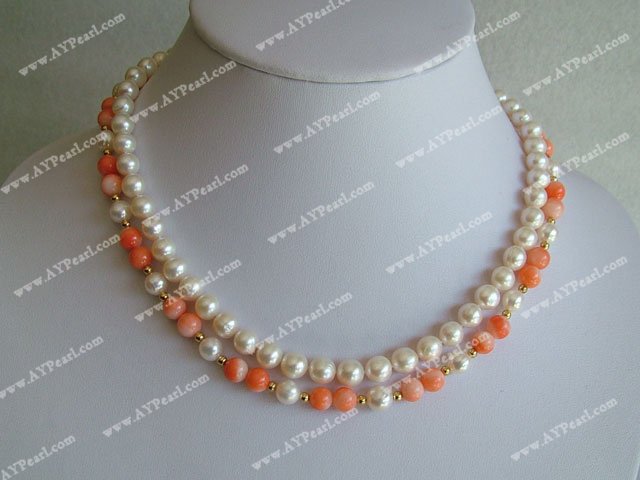 pearl coral necklace