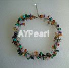 multicolor stone necklace