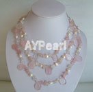 Wholesale Rose quartz necklace