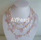 Rose quartz necklace