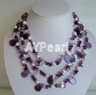 Amethyst pearl necklace
