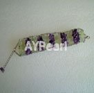 Wholesale Gemstone Bracelet-Green rutilated quartz Amethyst bracelet