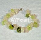 Green rutilated quartz bracelet