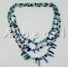 Wholesale Gemstone Jewelry-black stone pearl lapis lazuli necklace