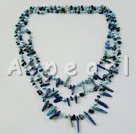 black stone pearl lapis lazuli necklace