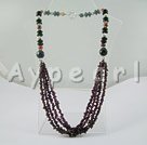Wholesale Gemstone Necklace-garnet agate necklace