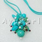 turquoise garnet necklace