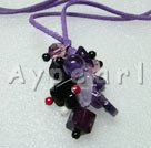 amethyst garnet necklace