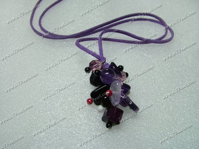 amethyst garnet necklace