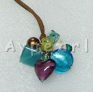 Wholesale colored glaze crystal necklace